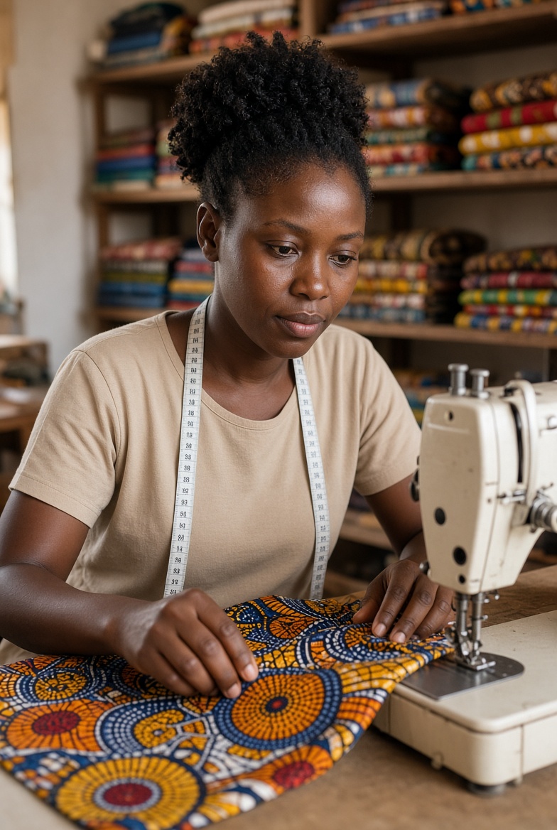 A shop owner serving a customer